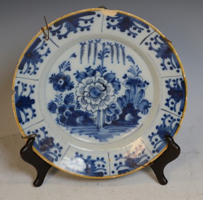 Lot 820 - An 18th/ 19th century Dutch Delft blue and...