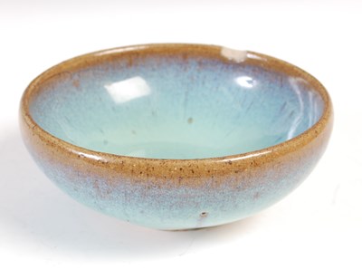 Lot 666 - A Chinese Jun glazed stoneware bowl, 13.5cm...
