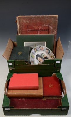 Lot 868 - Two boxes of various antique books, in the...