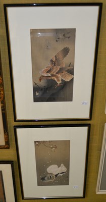 Lot 955 - Ohara Koson  
Two Japanese woodblock prints,...