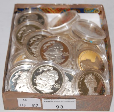 Lot 93 - Twenty cased Elizabeth II Gibraltar 1980 one...