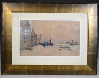 Lot 974 - A. D. Reid Fishwives at the Quayside...