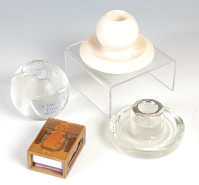 Lot 642 - A MacIntyre ceramic vesta holder, raised on a...