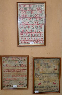 Lot 1014 - A group of three various samplers, to include...