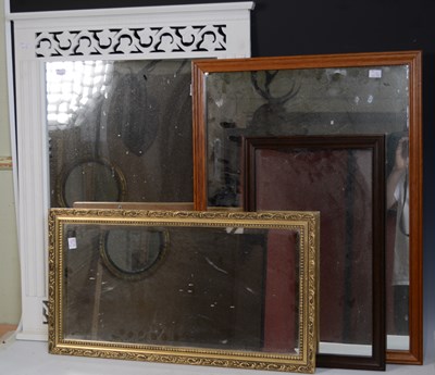 Lot 820 - A group of assorted mirrors, to include an oak...
