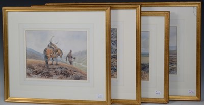 Lot 654 - A group of assorted watercolours, to include a...