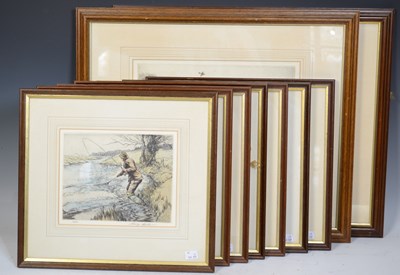 Lot 750 - A group of nine Henry Wilkinson watercolours,...