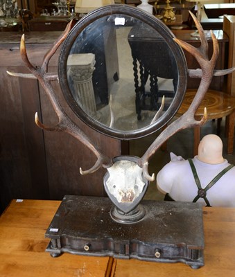 Lot 848 - An late 19th century table mirror, featuring...