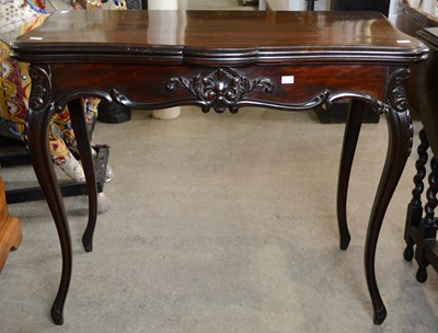 Lot 849 - An early 20th century mahogany card table,...