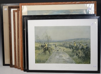 Lot 670 - A group of prints depicting equestrian hunting...