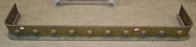 Lot 869 - An Arts & Crafts brass and copper fender,...