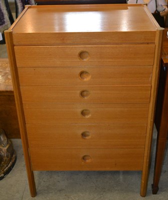 Lot 880 - A vintage teak chest of drawers, by Wrighton...