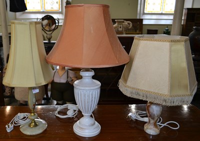Lot 885 - A group of three table lamps, to include a...
