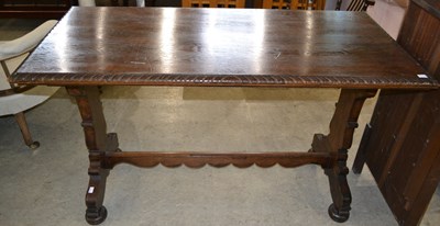 Lot 888 - A 19th century carved oak centre table /...