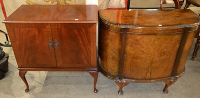 Lot 893 - A 20th century burr wood cabinet in the Queen...