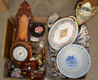 Lot 625 - Two boxes of assorted items, to include...