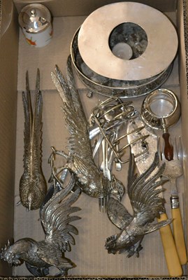 Lot 602 - A box of assorted EP ware, to include flatware;...