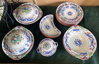 Lot 458 - A 19th century Mintons 'Chinese  Dragon & Bird'...