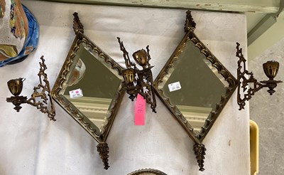 Lot 453 - A smart pair of late 19th century gilt brass...