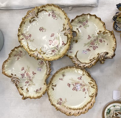 Lot 444 - A part Limoges ceramic dinner set, decorated...