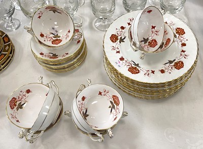 Lot 442 - A Royal Crown Derby Ballet pattern part dinner...