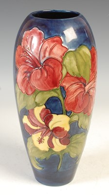 Lot 438 - A Moorcroft Hibiscus pattern vase, of lobed...
