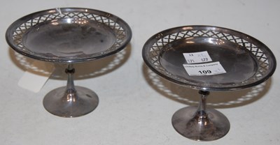 Lot 109 - A pair of electroplated Tazza, 13cm diameter x...