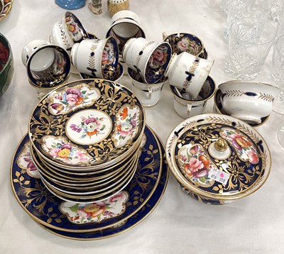Lot 437 - A 19th century part English ceramic tea...