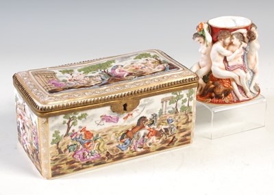 Lot 429 - A late 19th century ceramic box, made in...