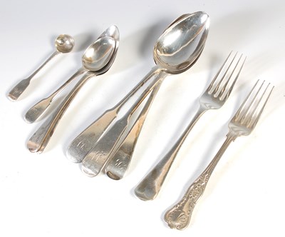 Lot 108 - A group of mixed silver flatware, comprising...