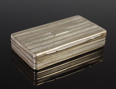 Lot 148 - A 19th century silver plated snuff box, with...