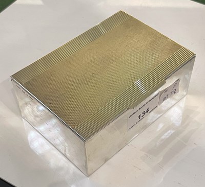 Lot 134 - An Indian Colonial silver Art Deco cigarette...