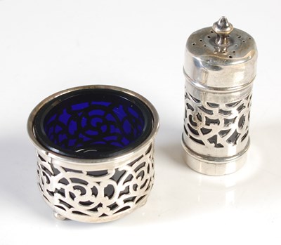 Lot 127 - A small pierced circular salt cellar, with...