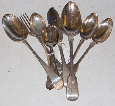 Lot 149 - A collection of assorted silver flatware to...