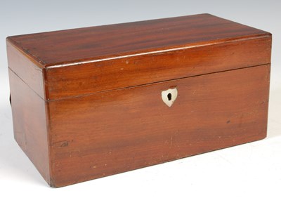 Lot 389 - A 19th century mahogany tea caddy, with glass...