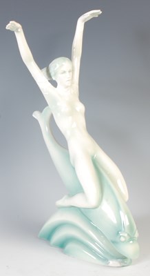 Lot 398 - A 20th century Goldscheider pottery figurine...