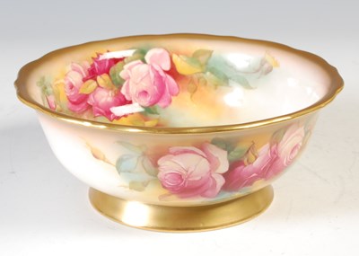 Lot 414 - A Royal Worcester porcelain bowl, with gilt...