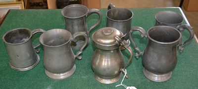 Lot 531 - An early 19th century pewter baluster pint...