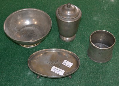 Lot 540 - A 19th century pewter tapering cylindrical...