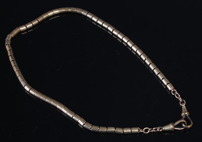 Lot 19 - A vintage gold cased Albert chain, 40cm long,...
