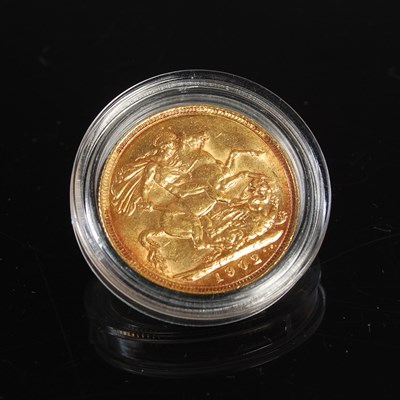 Lot 41 - An Edward VII gold sovereign, dated '1902'.
