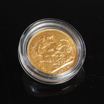 Lot 42 - An Edward VII gold sovereign, dated '1904'.