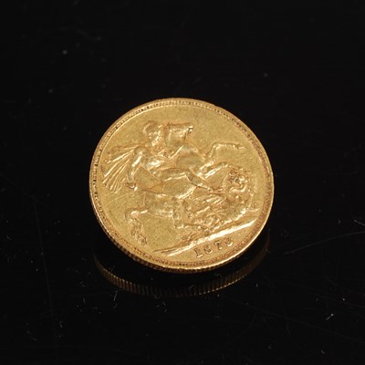 Lot 43 - A Victorian gold sovereign, dated '1879'.