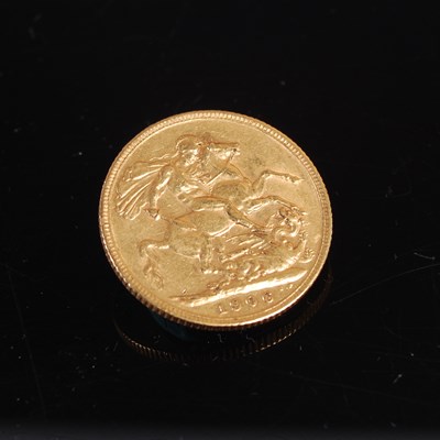 Lot 44 - An Edward VII gold sovereign, dated '1906'.