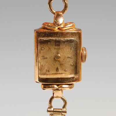 Lot 82 - A vintage ladies 18ct gold Tudor wristwatch,...