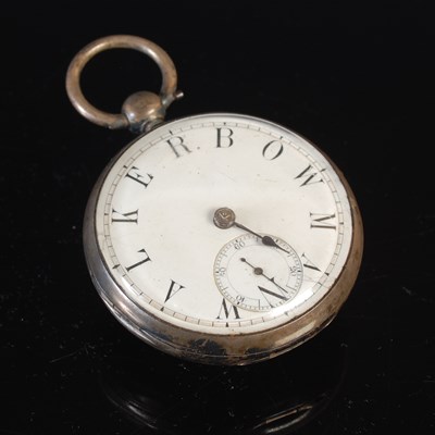 Lot 88 - A London silver cased open faced pocket watch,...