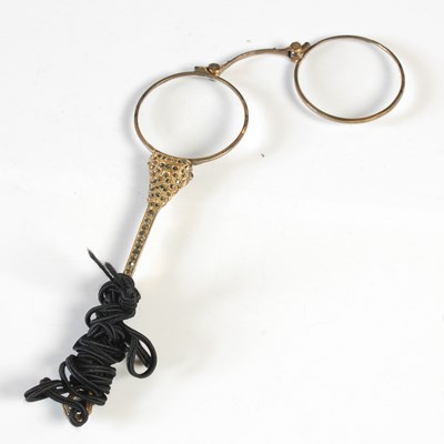 Lot 95 - A pair of vintage gilt metal and marcasite...