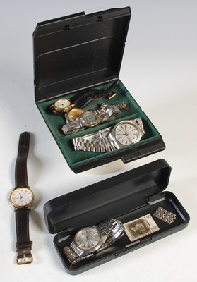 Lot 104 - A collection of six assorted wristwatches, to...