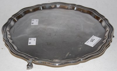 Lot 125 - A Sheffield sterling silver salver with...