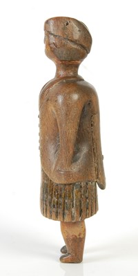 Lot 238 - An unusual Scottish treen snuff mull carved as...